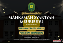 Mahkamah Syar’iyah Meureudu Naik Peringkat Nasional pada Triwulan IV dan Pertahankan Peringkat 1 Kelas II Se-Aceh Tahun 2025