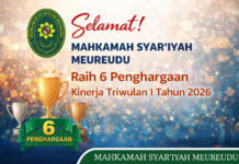 Mahkamah Syar’iyah Meureudu Raih 6 Penghargaan Kinerja Triwulan I Tahun 2026