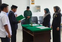 Ketua Mahkamah Syar’iyah Meureudu Lantik Dua Pejabat Struktural
